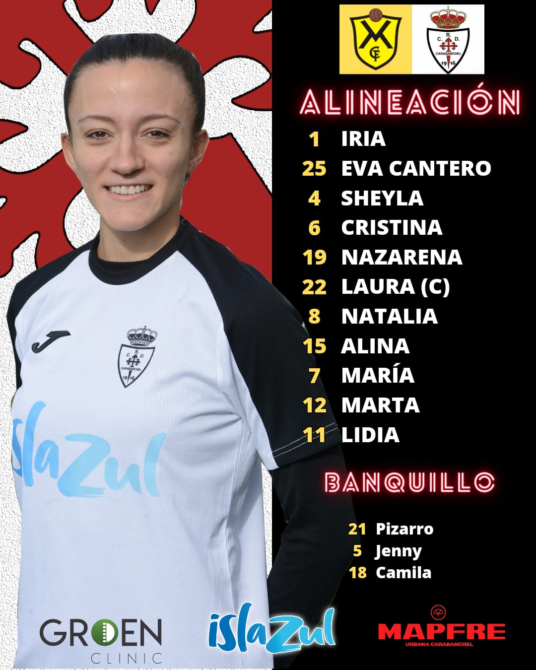 Alineacion Senior Femenino vs Villamanta