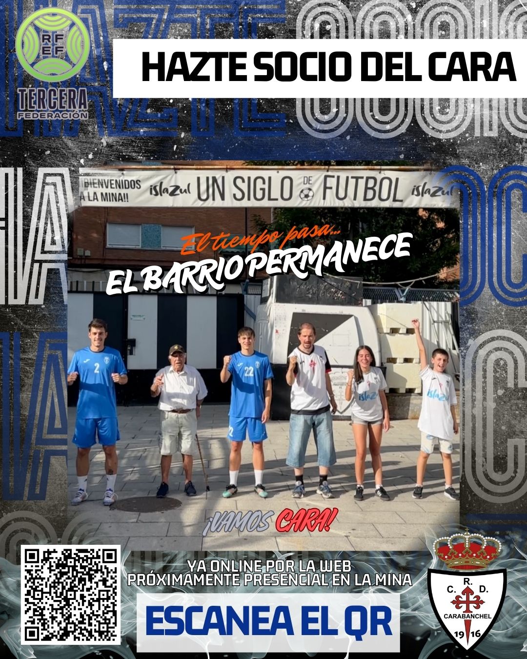 CARTEL SOCIOS CARABANCHEL 25 26 bueno bueno