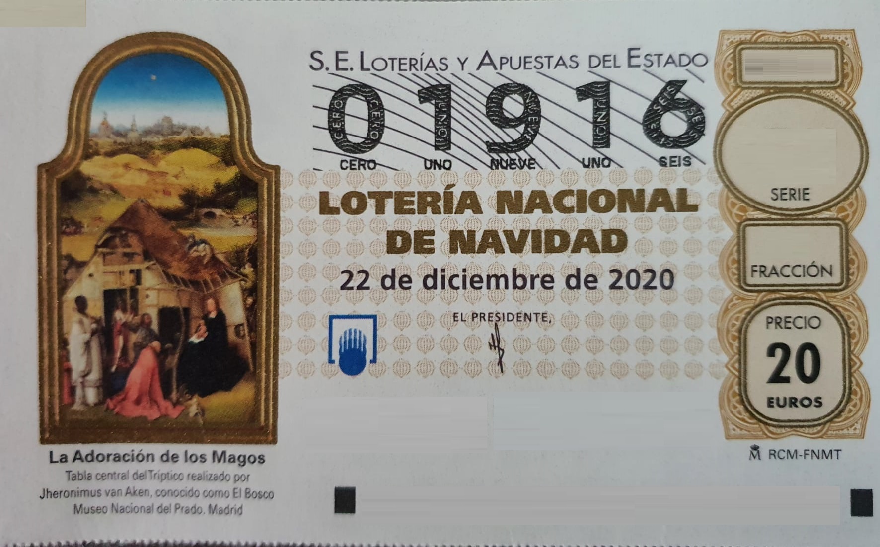 00000616 Decimo Lotería